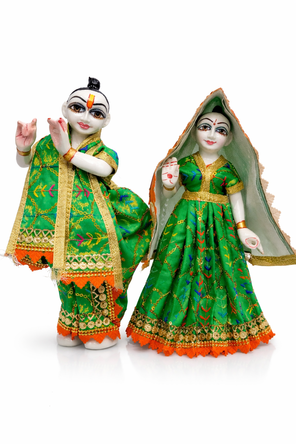 radha krishna poshak suitable for 9 inch radha krishna murti
