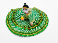 Vrindavan E Store Size 4 Laddu Gopal Summer Dress – Lightweight Leheriya Cotton Poshak for Kanha Ji
