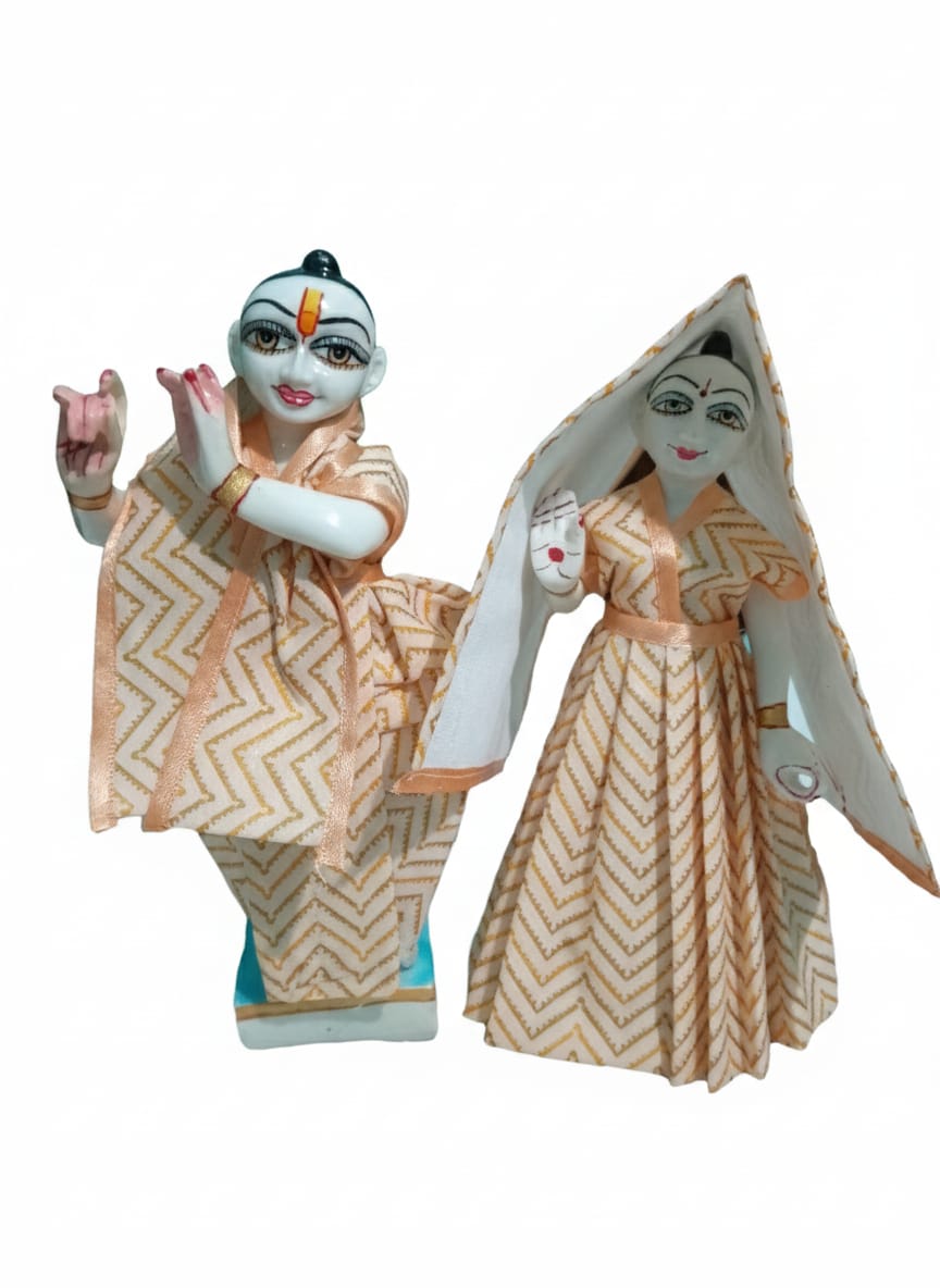 9 inch radha krishna summer cotton dress
