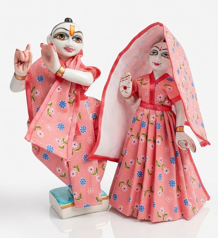 radha krishna summer cotton dress suitable for 9 inch idol