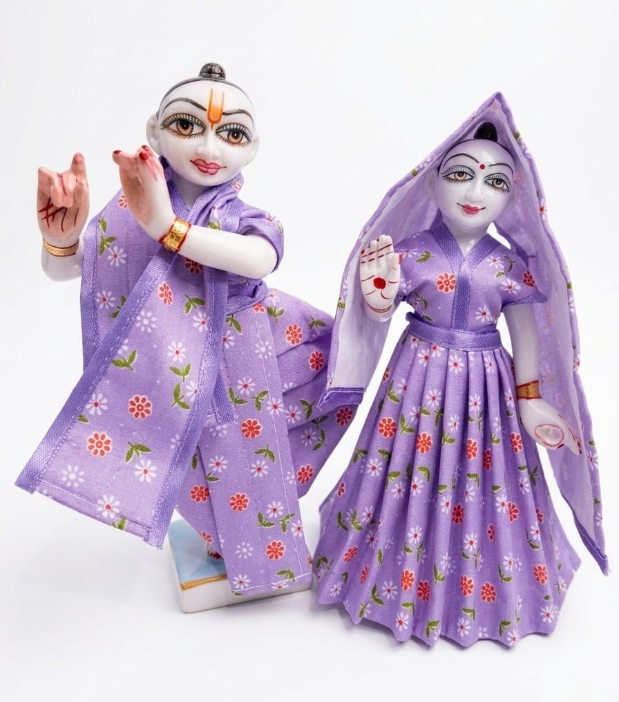 radha krishna summer cotton dress suitable for 9 inch idol