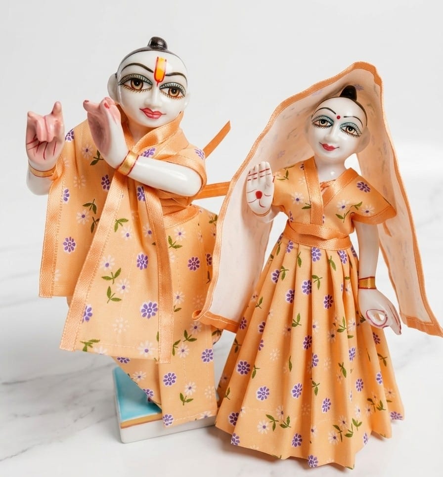 radha krishna summer cotton dress suitable for 9 inch idol