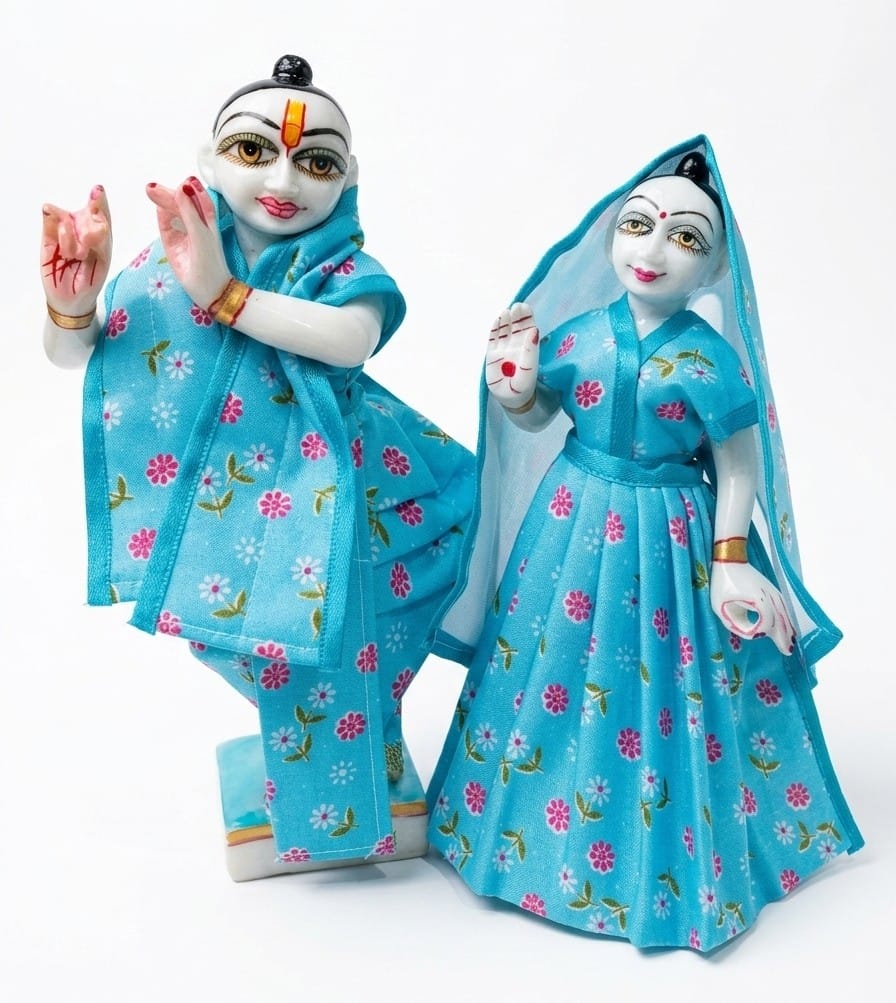 radha krishna summer cotton dress suitable for 9 inch idol