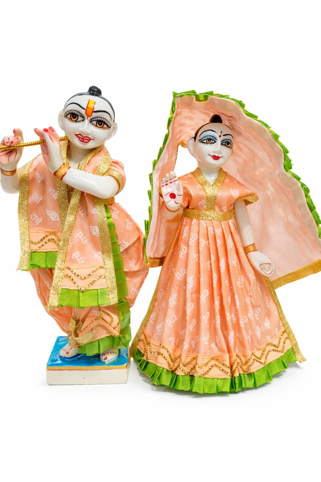 Radha Krishna Cotton Dress for 9 Inch Radha Krishna Murti