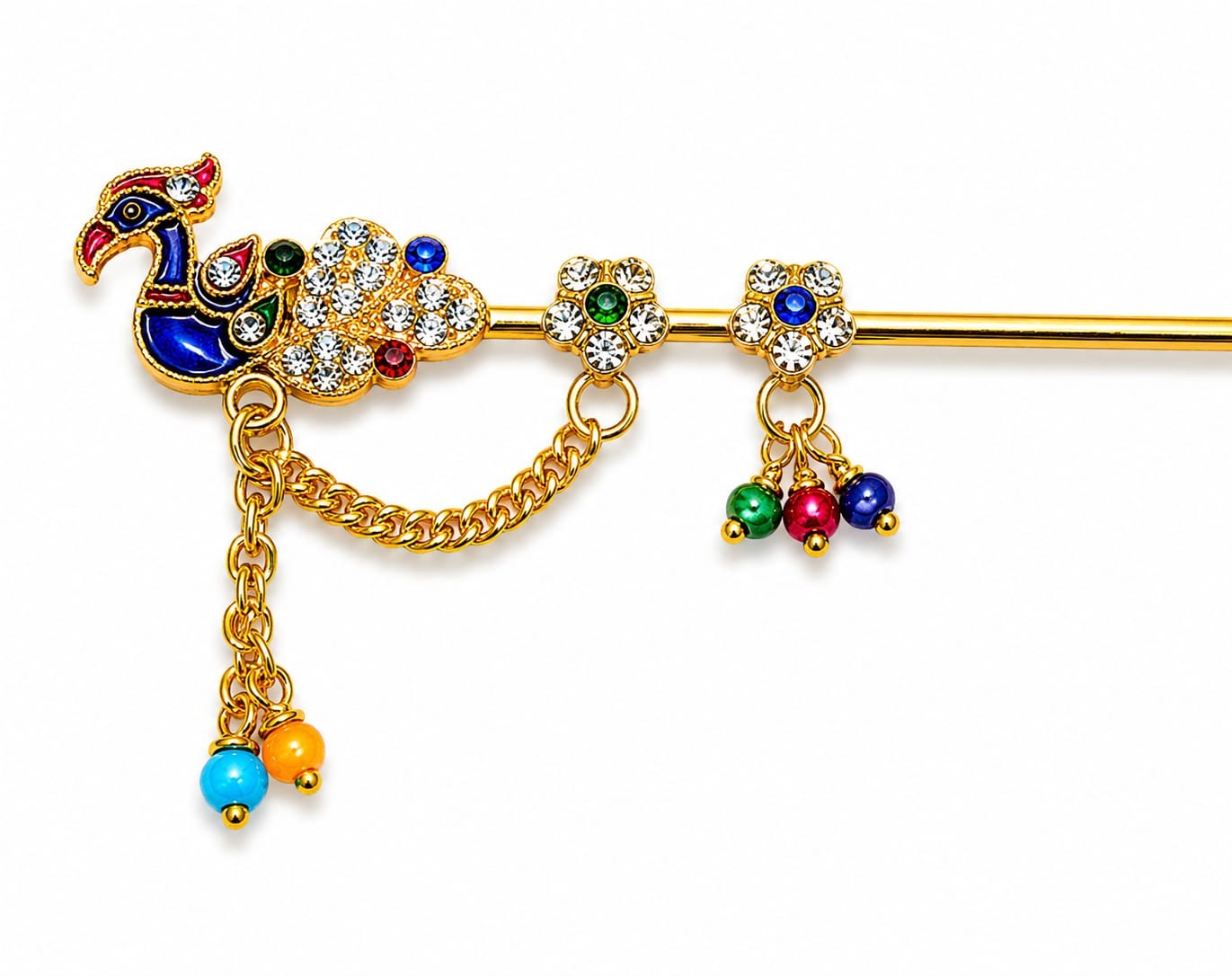 mor design bansuri 5 inch for laddu gopal kanha ji shringar peacock design flute