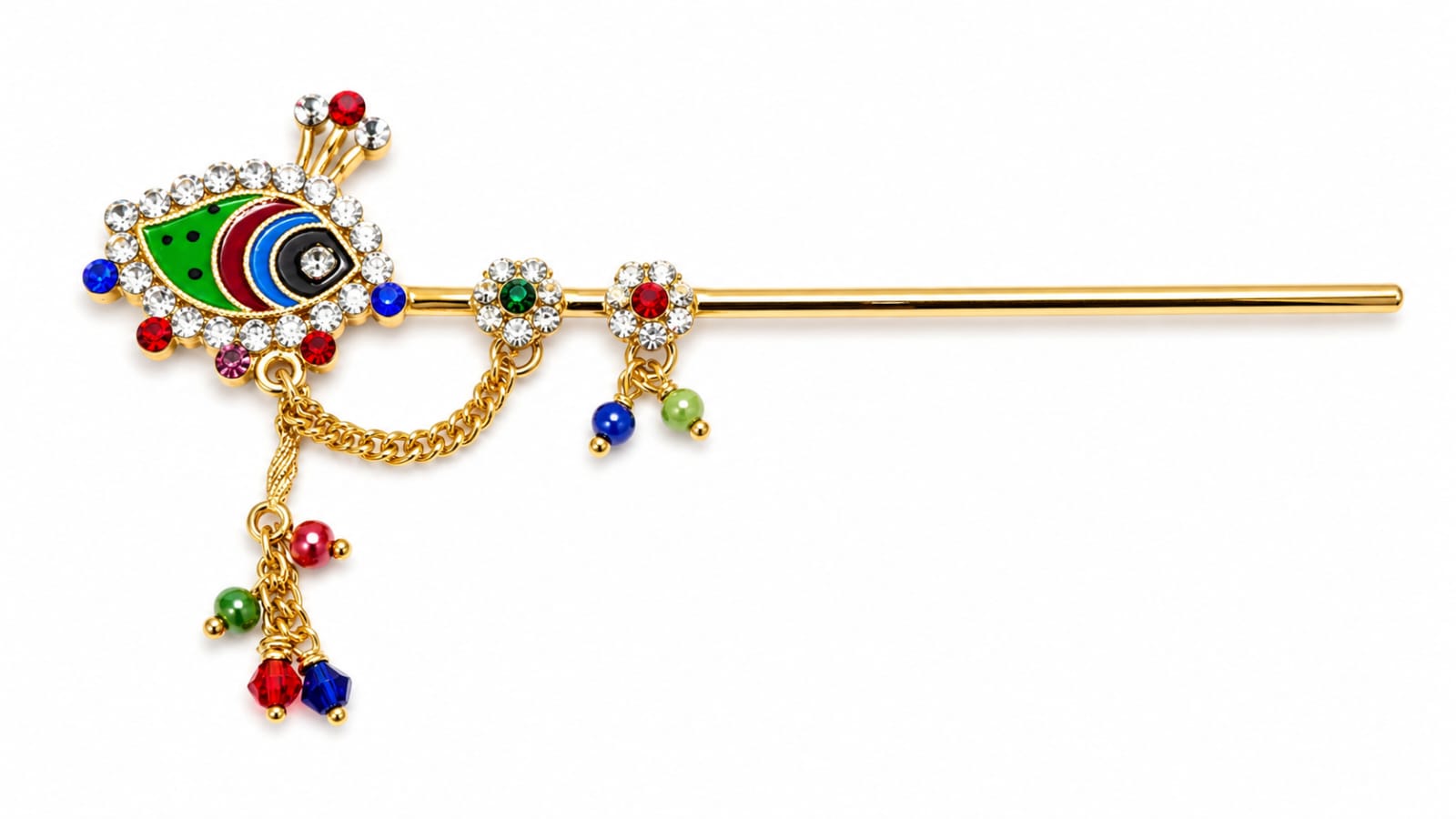 mor pankh design bansuri 5 inch for laddu gopal kanha ji shringar