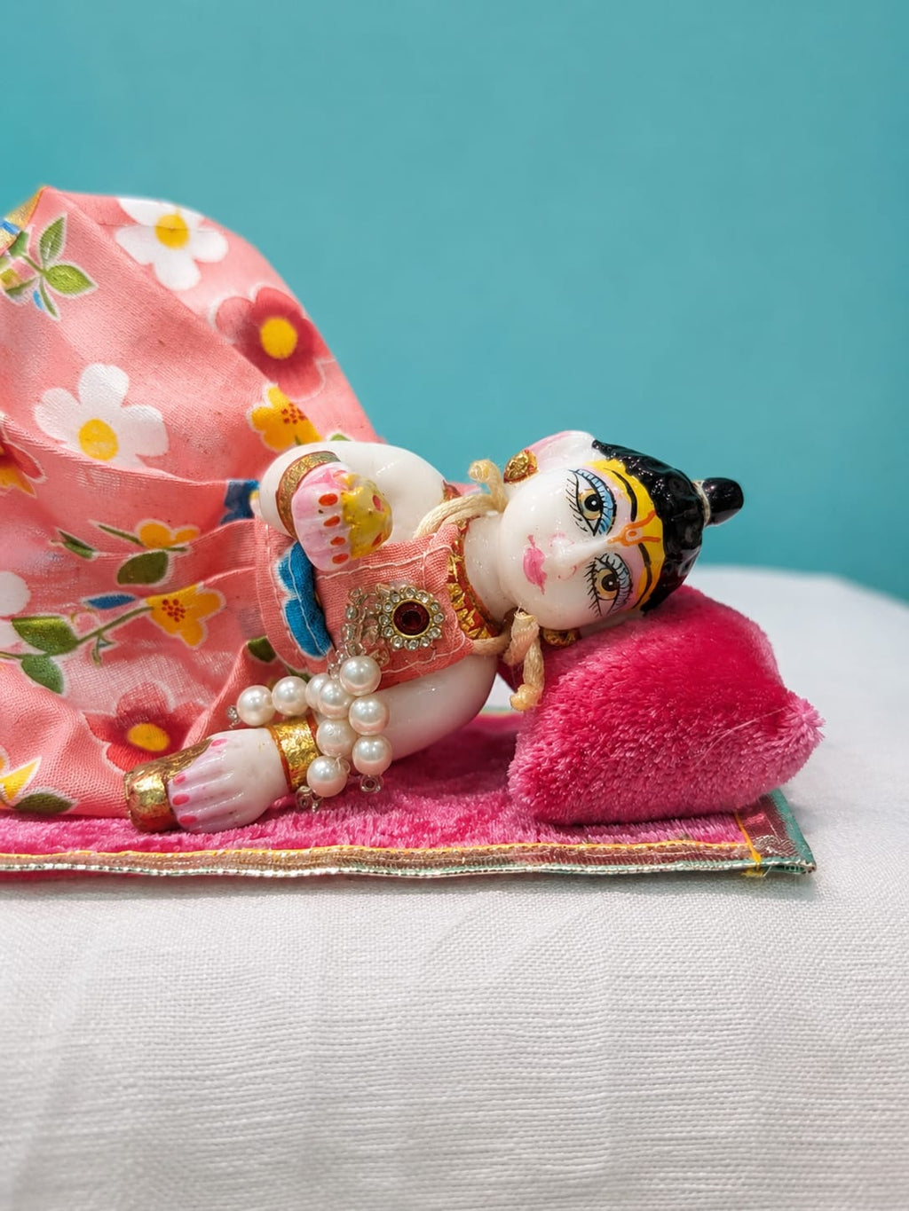 Laddu Gopal Kanha Ji BIstar Set Pink