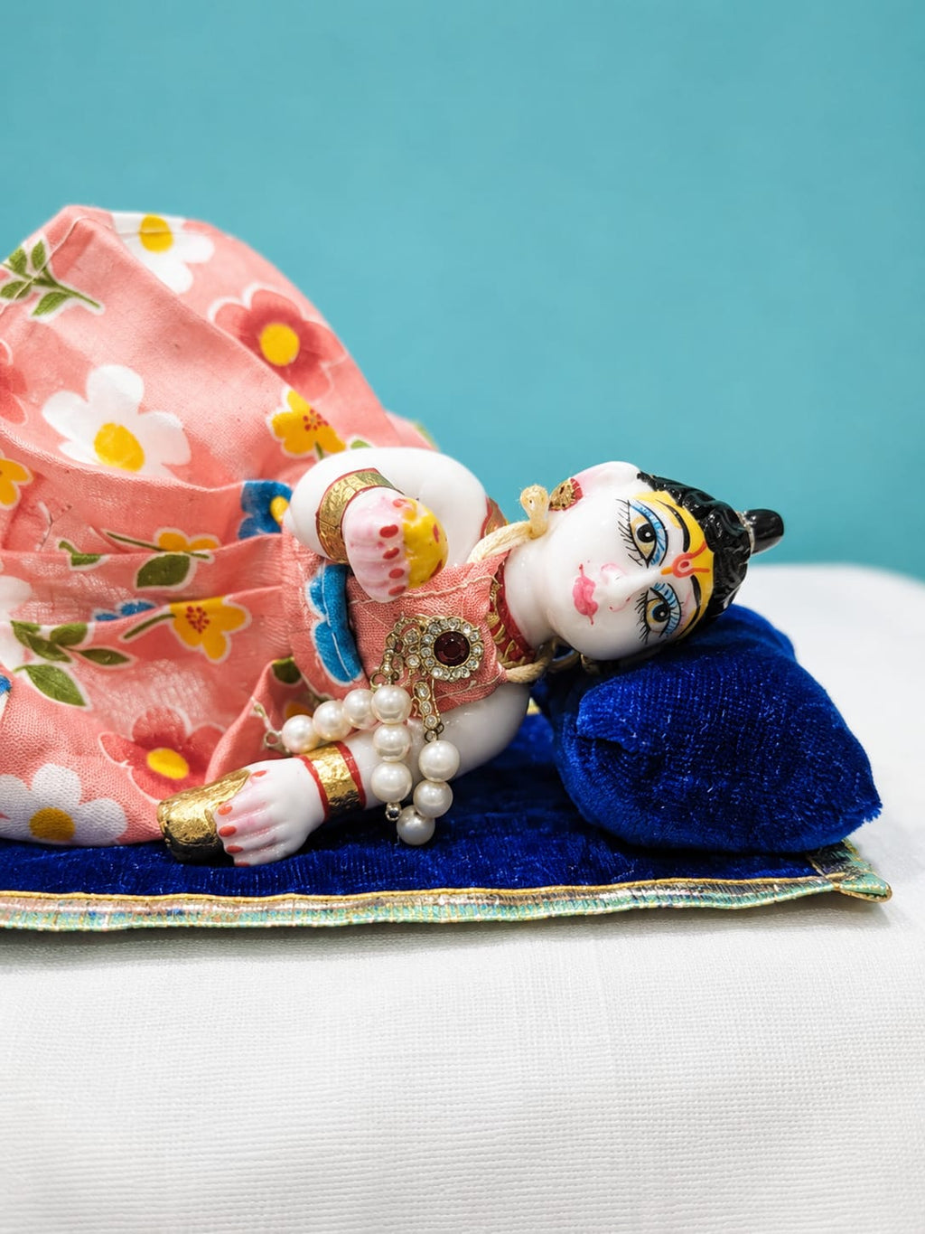 Laddu Gopal Kanha Ji BIstar Set Blue