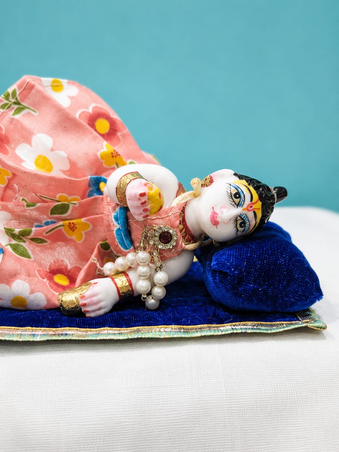 Laddu Gopal Kanha Ji BIstar Set Blue