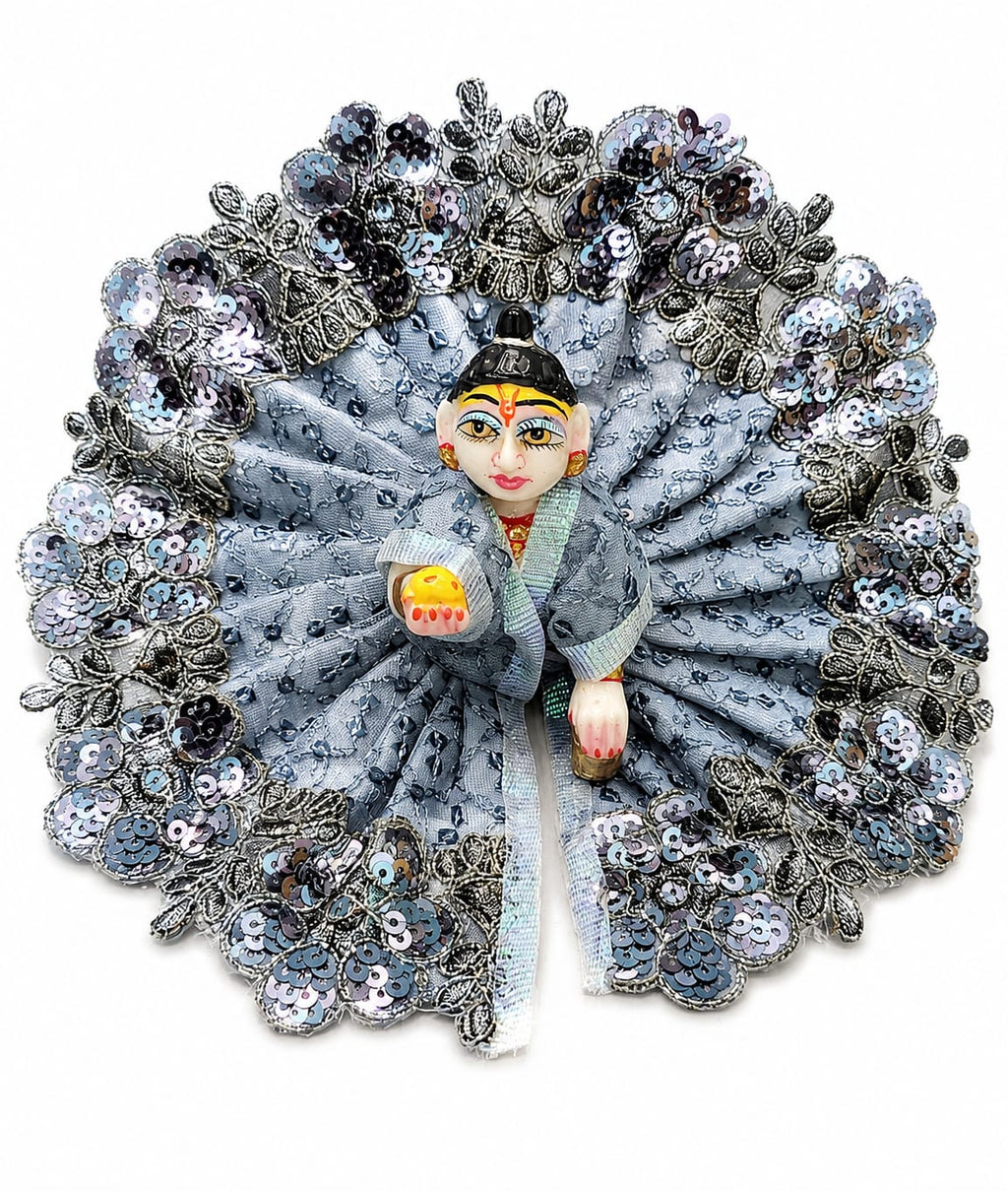 Laddu Gopal Dress Size 4 Number Grey
