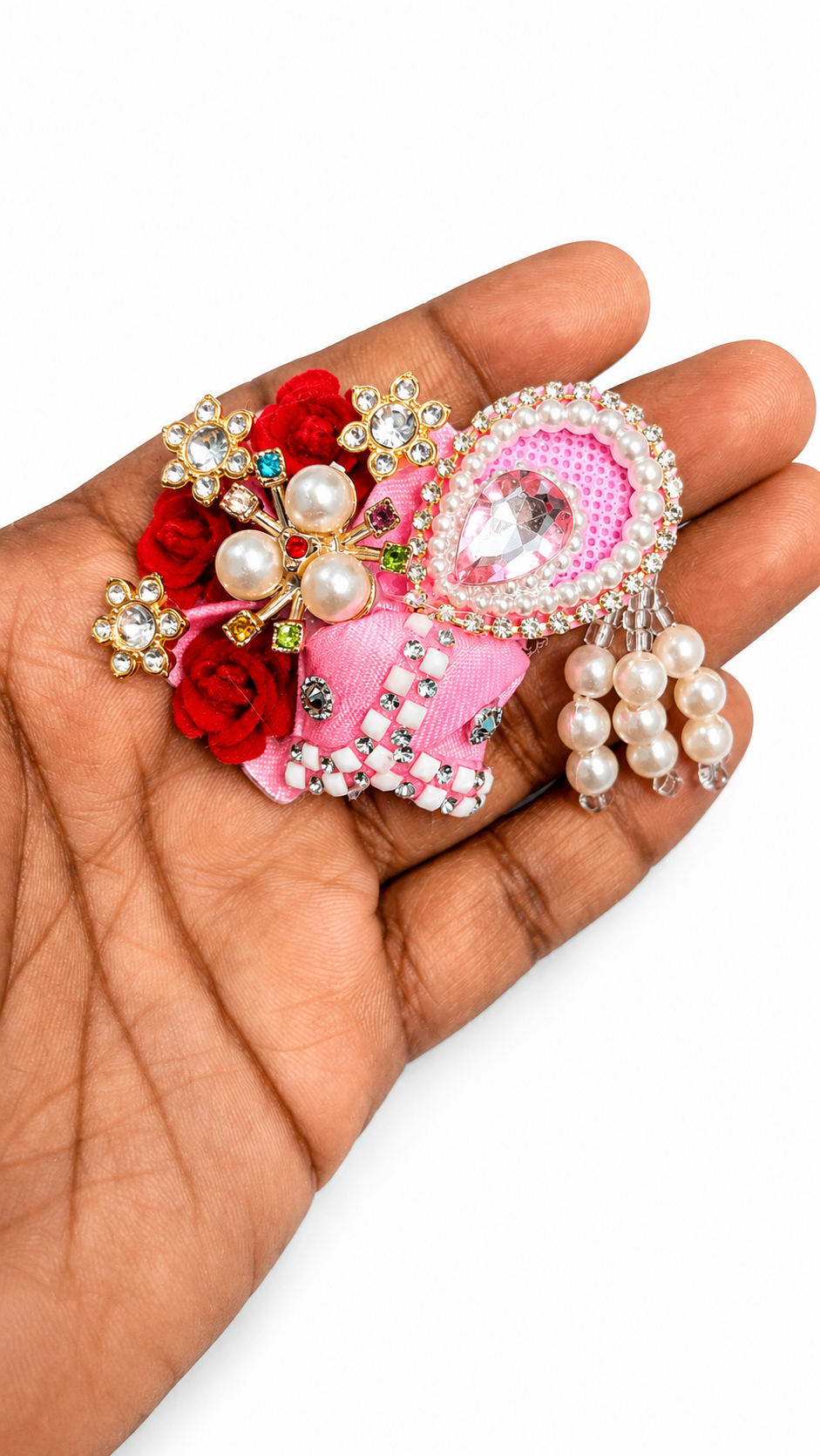 pack of 2 premium fancy pagdi for size 0 laddu gopal ji designer mukut pagdi set with pearl stone work handmade kanha ji shringar accessories
