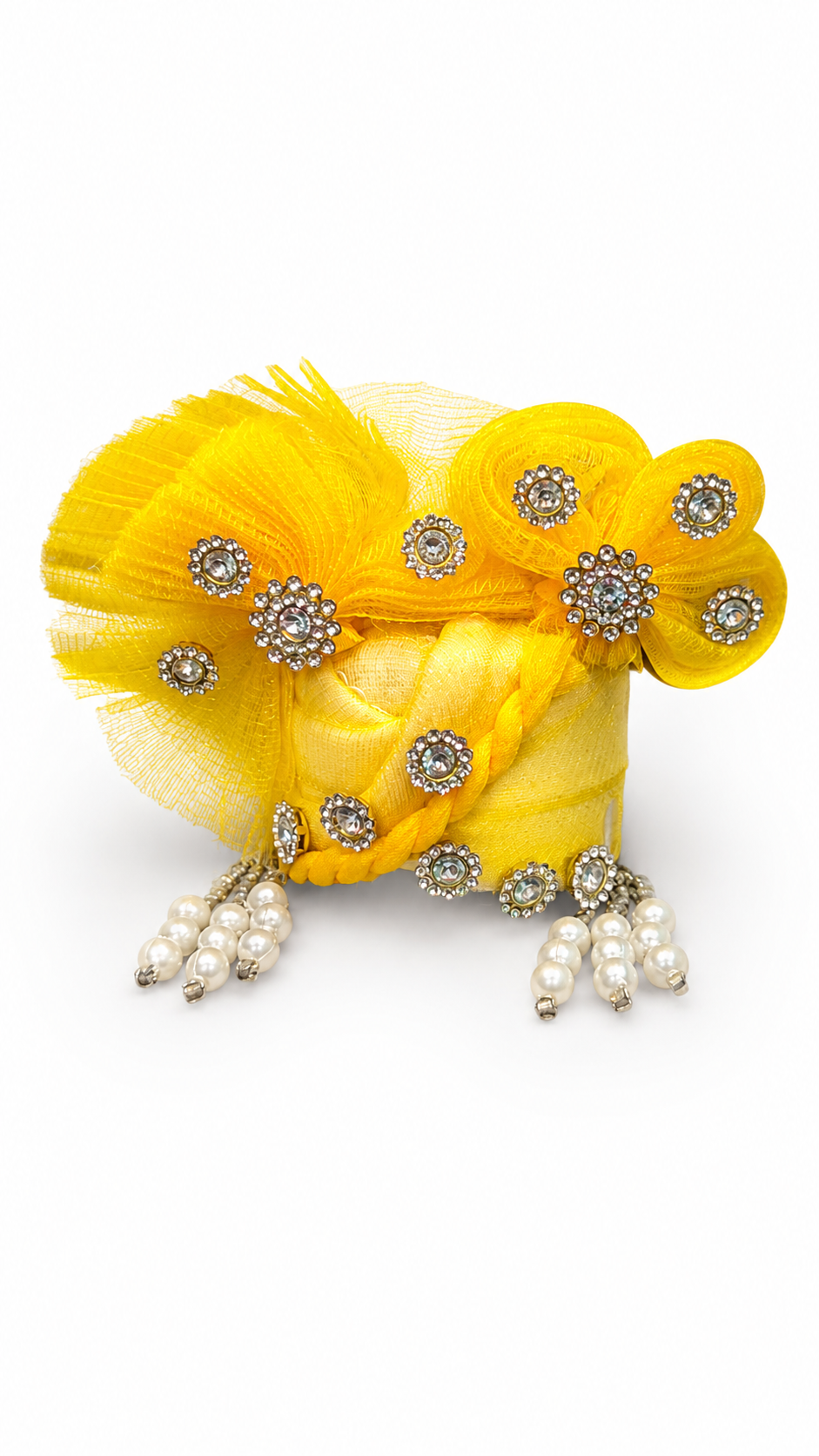 Laddu Gopal Janmashtami Pagdi Yellow Size 6 Number