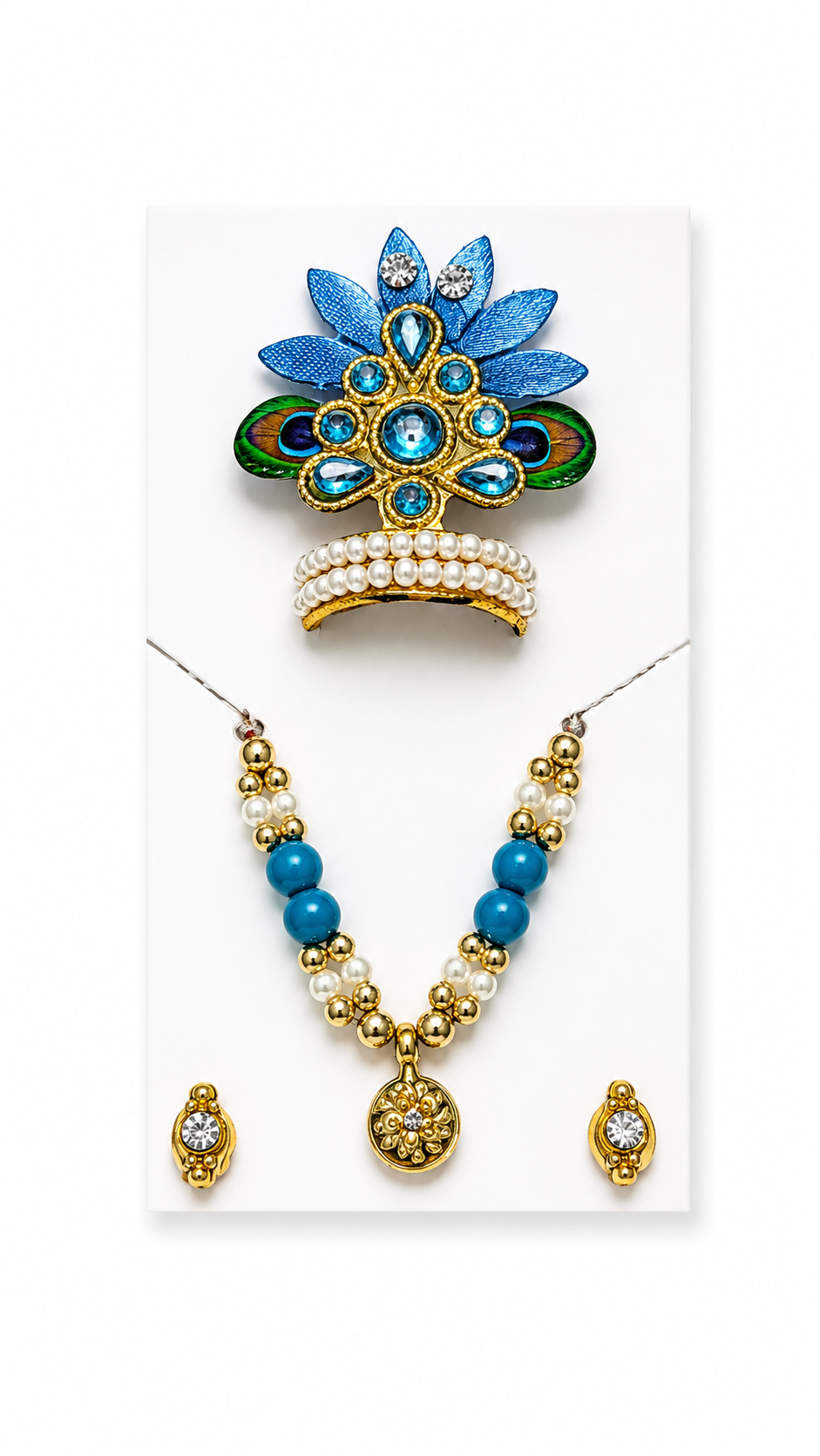 vrindavan e store shringar set for laddu gopal kanha ji suitable for upto 3 number laddu gopal kanha ji