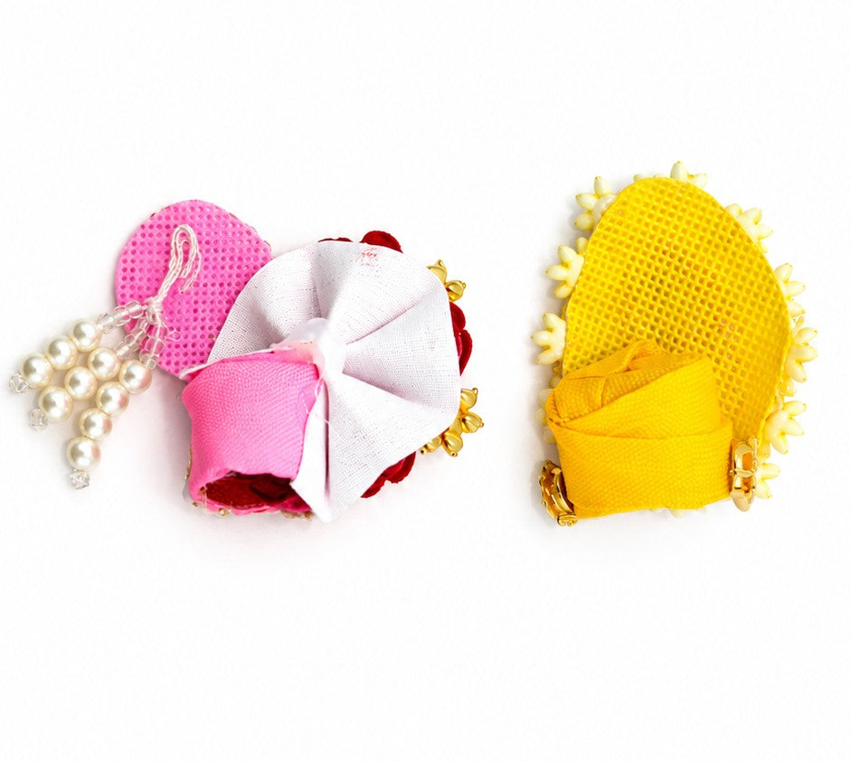 pack of 2 premium fancy pagdi for size 0 laddu gopal ji designer mukut pagdi set with pearl stone work handmade kanha ji shringar accessories