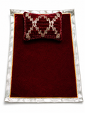 premium velvet laddu gopal bistar set for size 0 idol soft mattress with designer pillow kanha ji sleeping bed set maroon velvet bedding