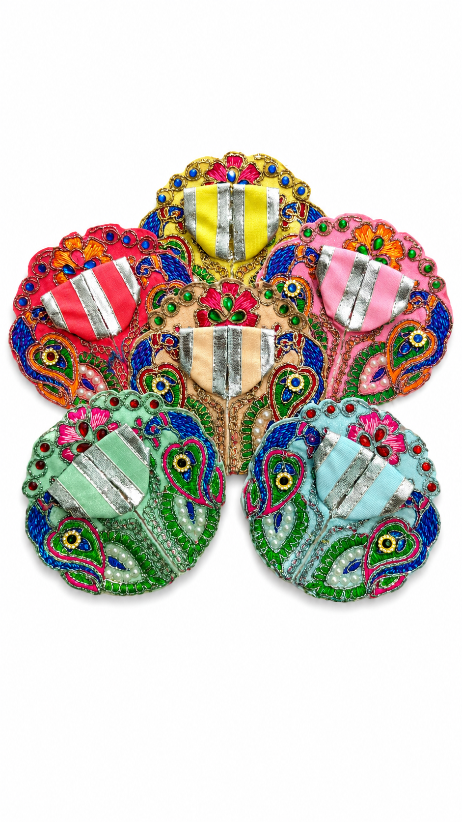 vrindavan e store pack of 6 size 0 number summer fancy dress for laddu gopal 2
