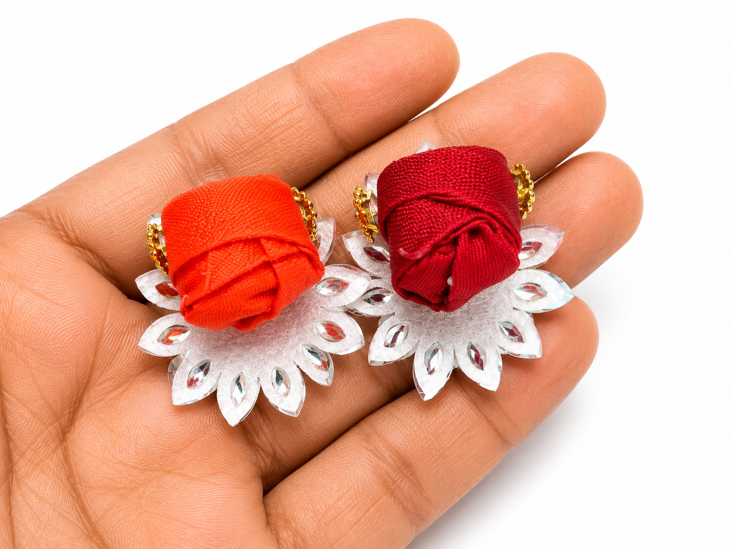Pack of 2 Designer Pagdi for Size 0 Laddu Gopal Ji | Fancy Stone Work Mukut/Pagdi Set for Bal Gopal Kanha Ji | Premium Decorative Head Dress for Thakur Ji (Multicolor)