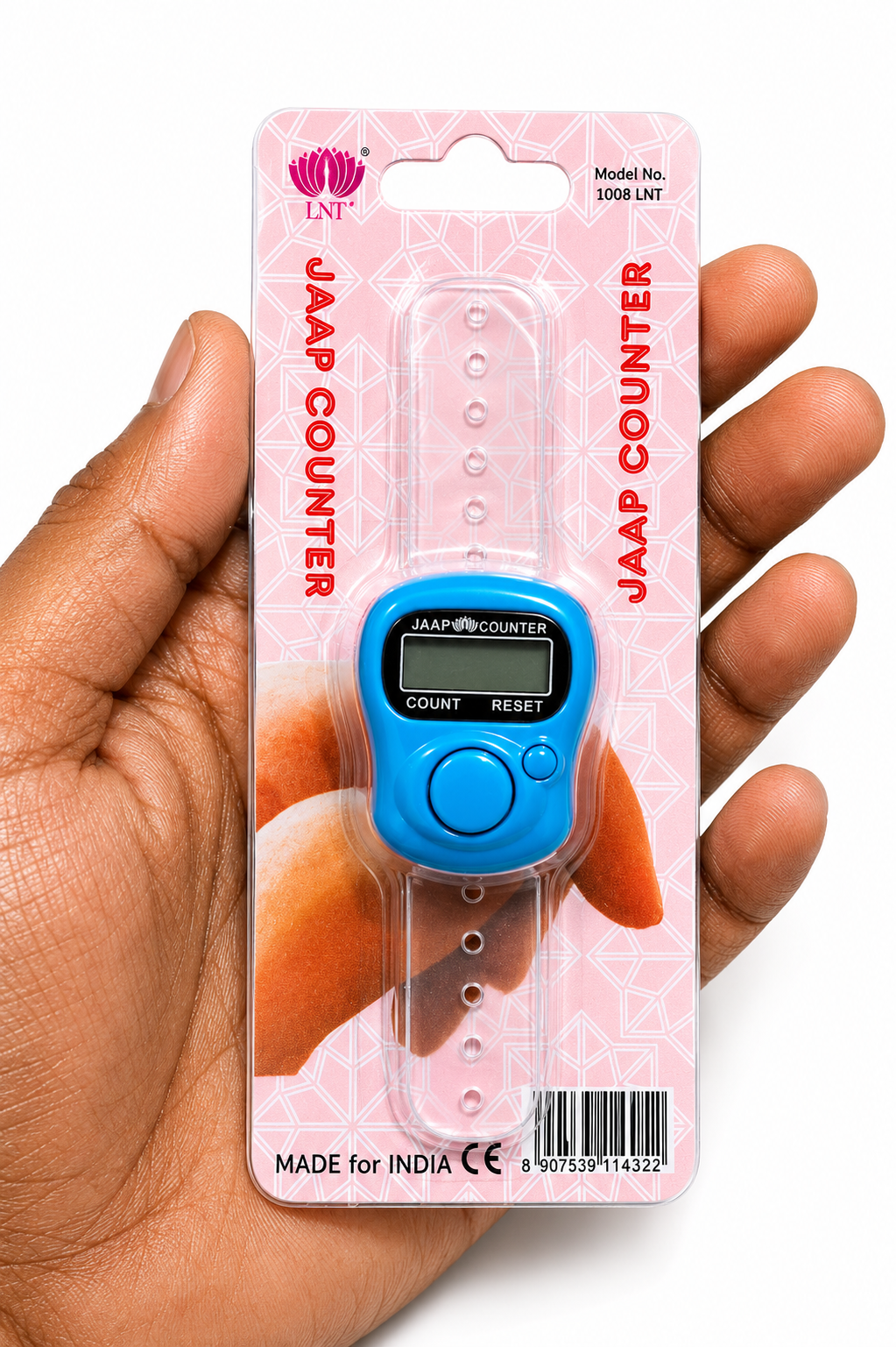 Digital Naam Japa Counter Finger Ring | Electronic Tally Counter for Chanting Mantra, Jaap & Meditation | Portable Finger Counter for Hare Krishna, Radhe Radhe, Mala Counting