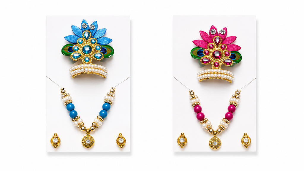 vrindavan e store shringar set for laddu gopal kanha ji suitable for upto 3 number laddu gopal kanha ji