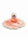 laddu gopal winter woolen dress size 4 number pink white