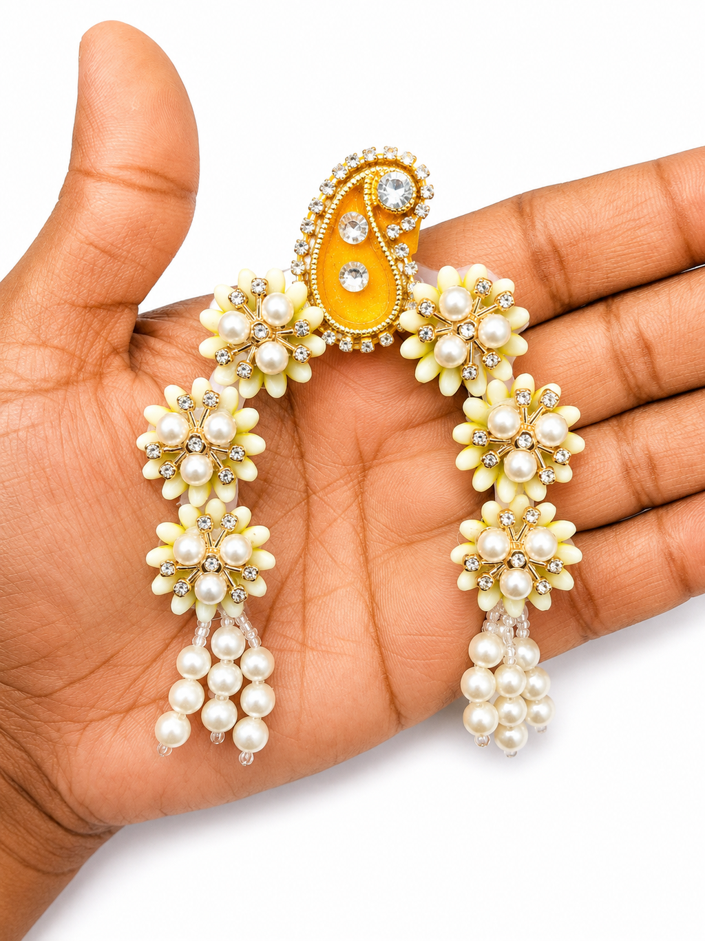 12 Inch Radha Rani, Durga Maa Chandrika Yellow for Sringar Deity Dressing