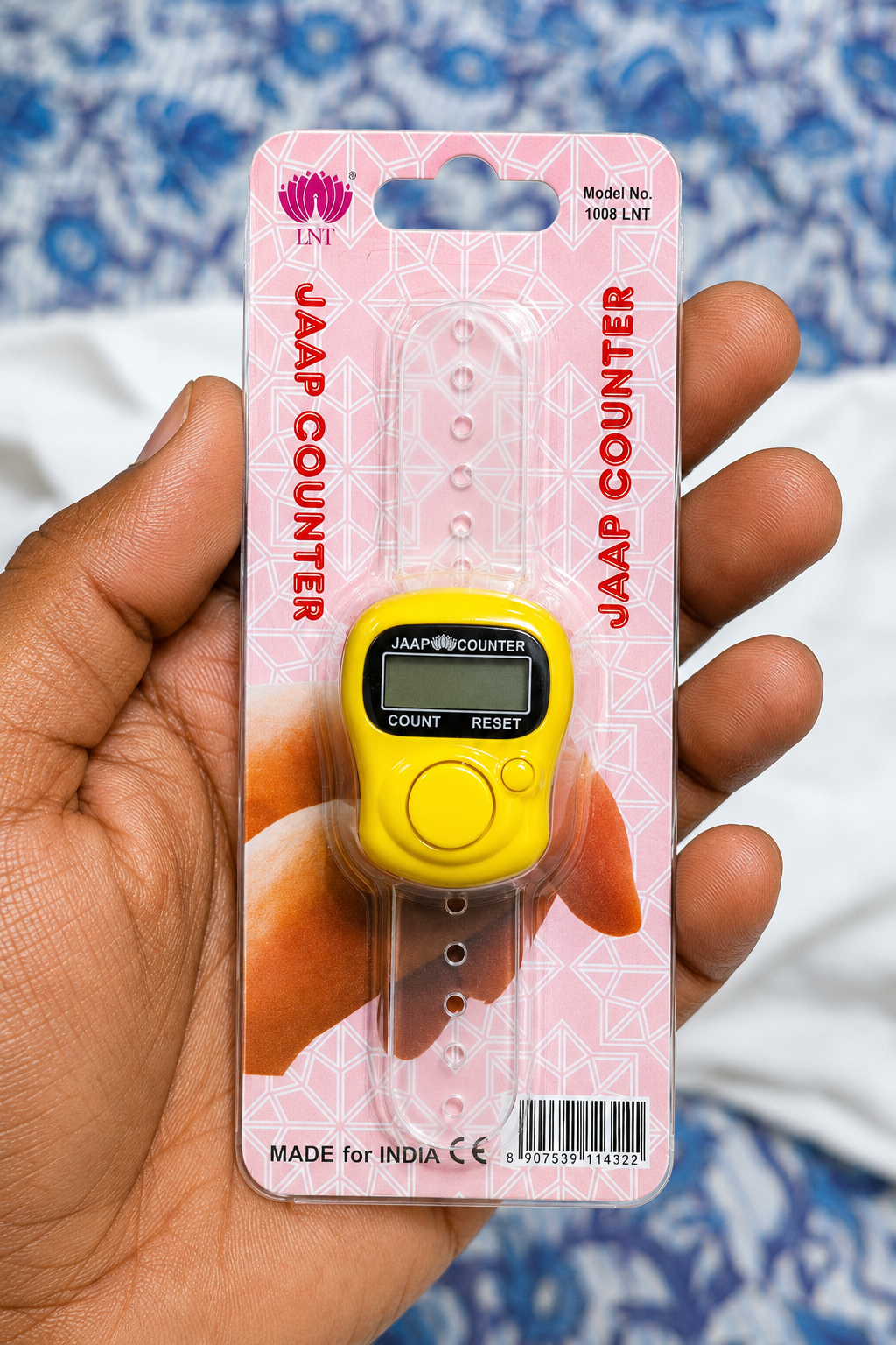 Digital Naam Japa Counter Finger Ring | Electronic Tally Counter for Chanting Mantra, Jaap & Meditation | Portable Finger Counter for Hare Krishna, Radhe Radhe, Mala Counting