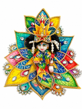 4 Number Laddu Gopal, Kanha Ji Premium Fancy Floral Design Dress with Stone Work for Janmastami occasion