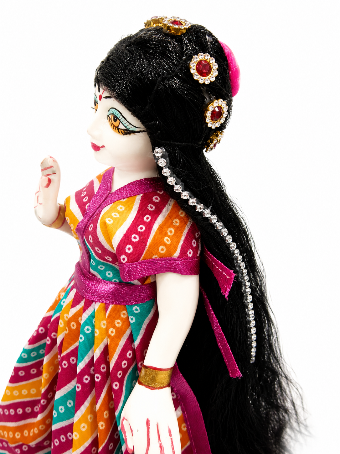 Radha Rani Hair Wig for Sringar 9 Inch Radha Rani, Durga Maa