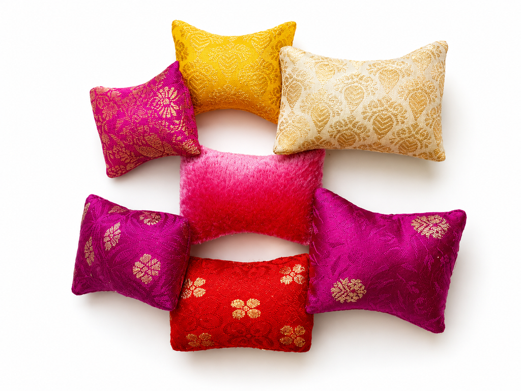 pack of 7 takiya pillows for small laddu gopal kanha ji