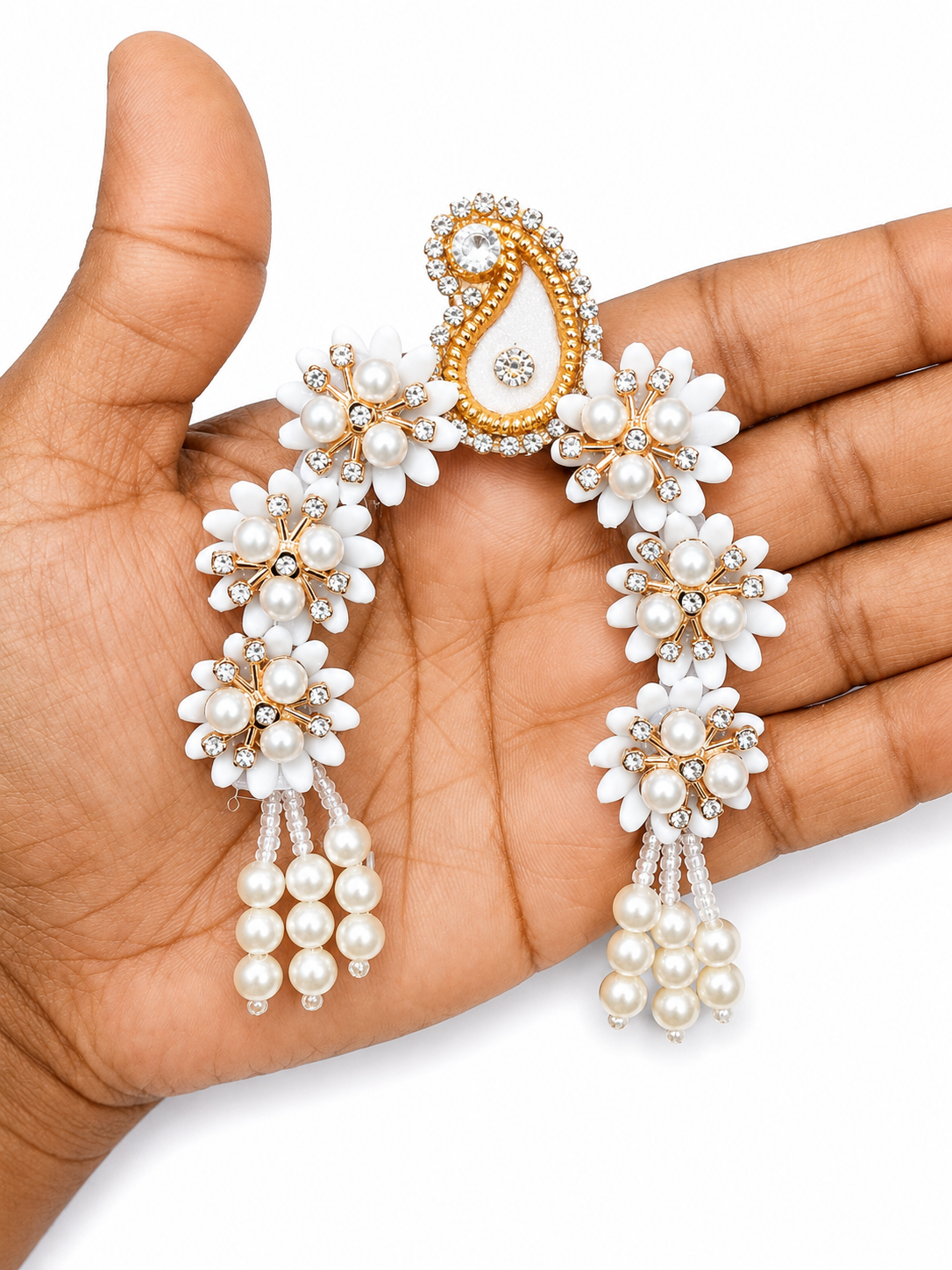 12 Inch Radha Rani, Durga Maa Chandrika White for Sringar Deity Dressing