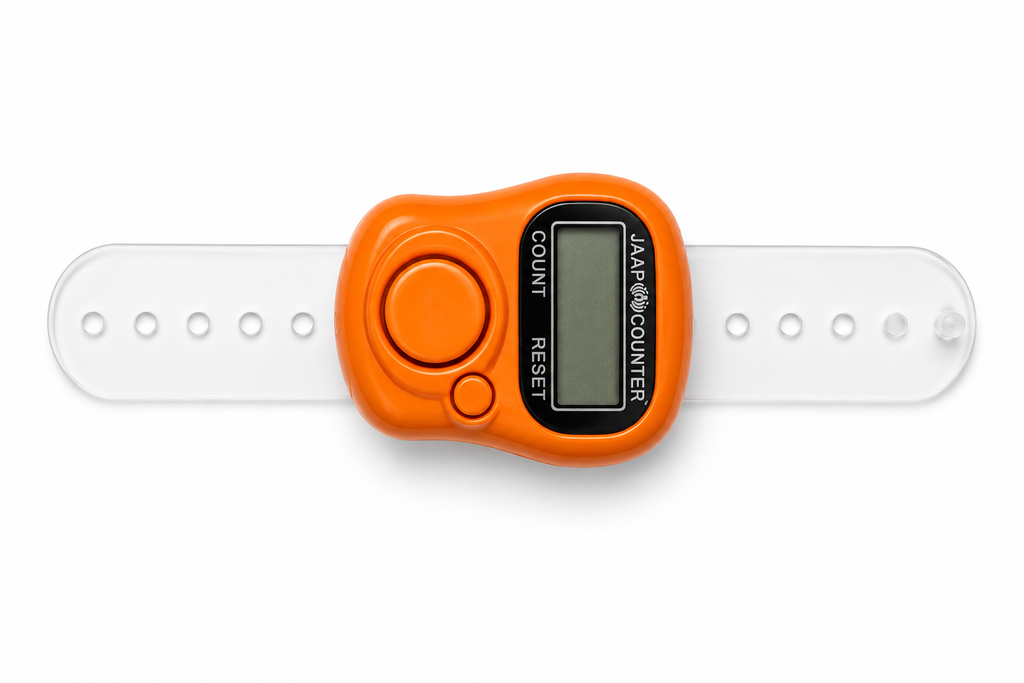 Digital Naam Japa Counter Finger Ring | Electronic Tally Counter for Chanting Mantra, Jaap & Meditation | Portable Finger Counter for Hare Krishna, Radhe Radhe, Mala Counting