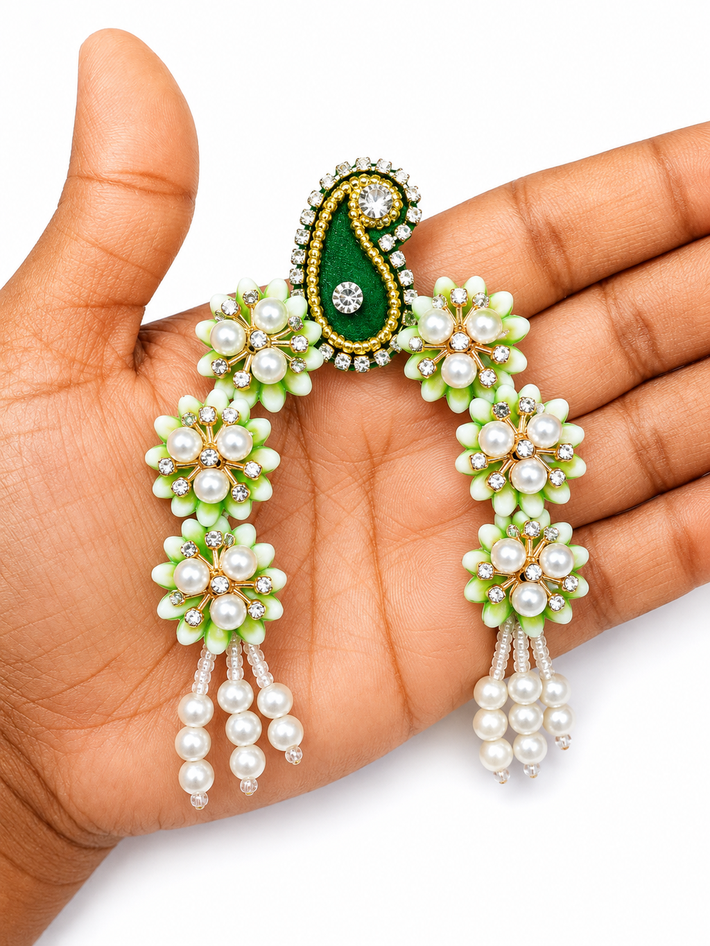 12 Inch Radha Rani, Durga Maa Chandrika Green Color for Sringar Deity Dressing