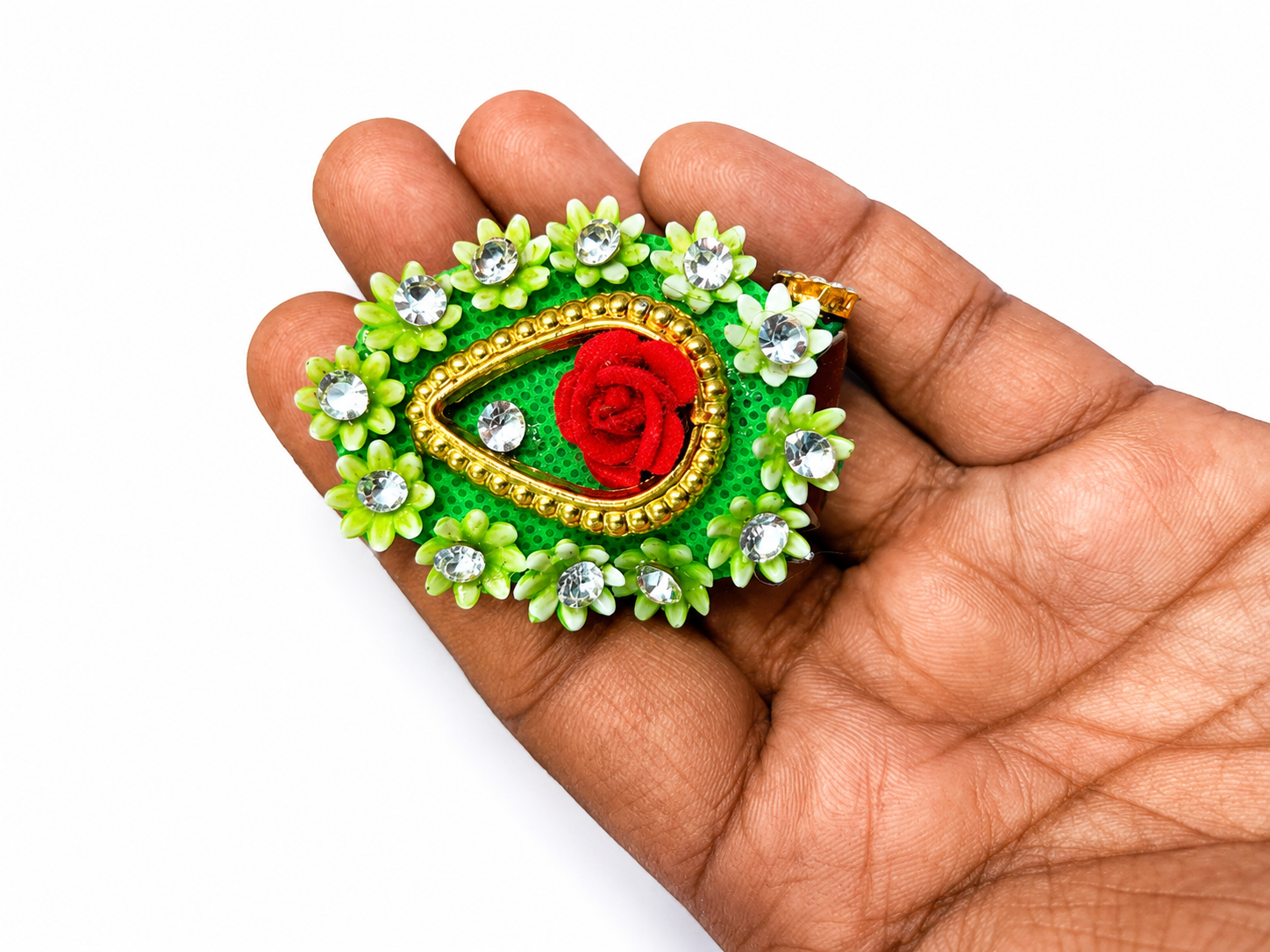 Pack of 2 Premium Fancy Pagdi for Size 0 Laddu Gopal Ji | Designer Mukut/Pagdi Set with Pearl & Stone Work | Handmade Kanha Ji Shringar Accessories