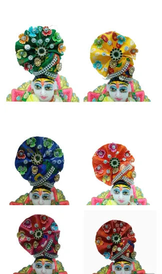 pack of 6 laddu gopal pagdi size 1
