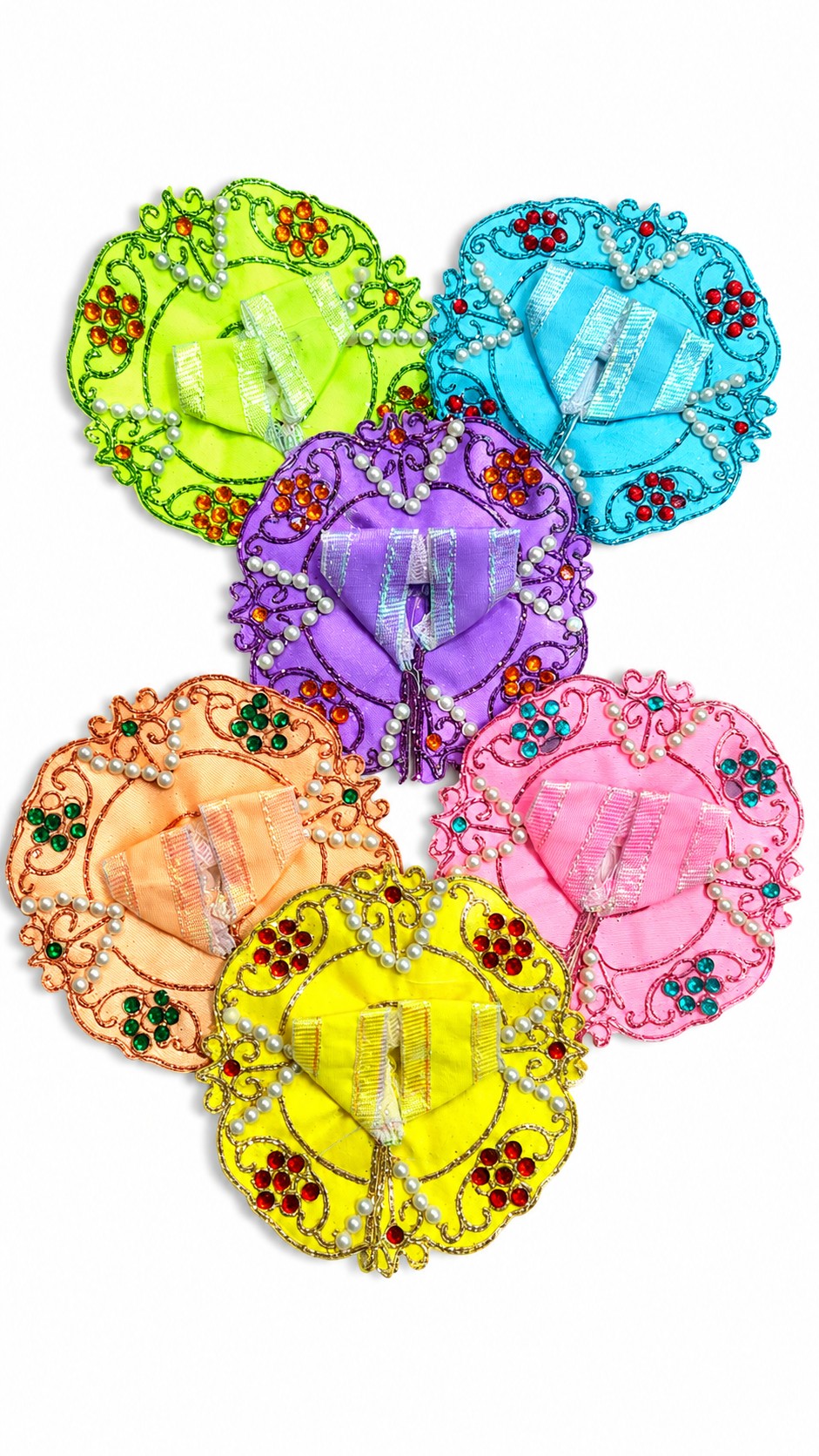 vrindavan e store pack of 6 size 0 number summer fancy dress for laddu gopal