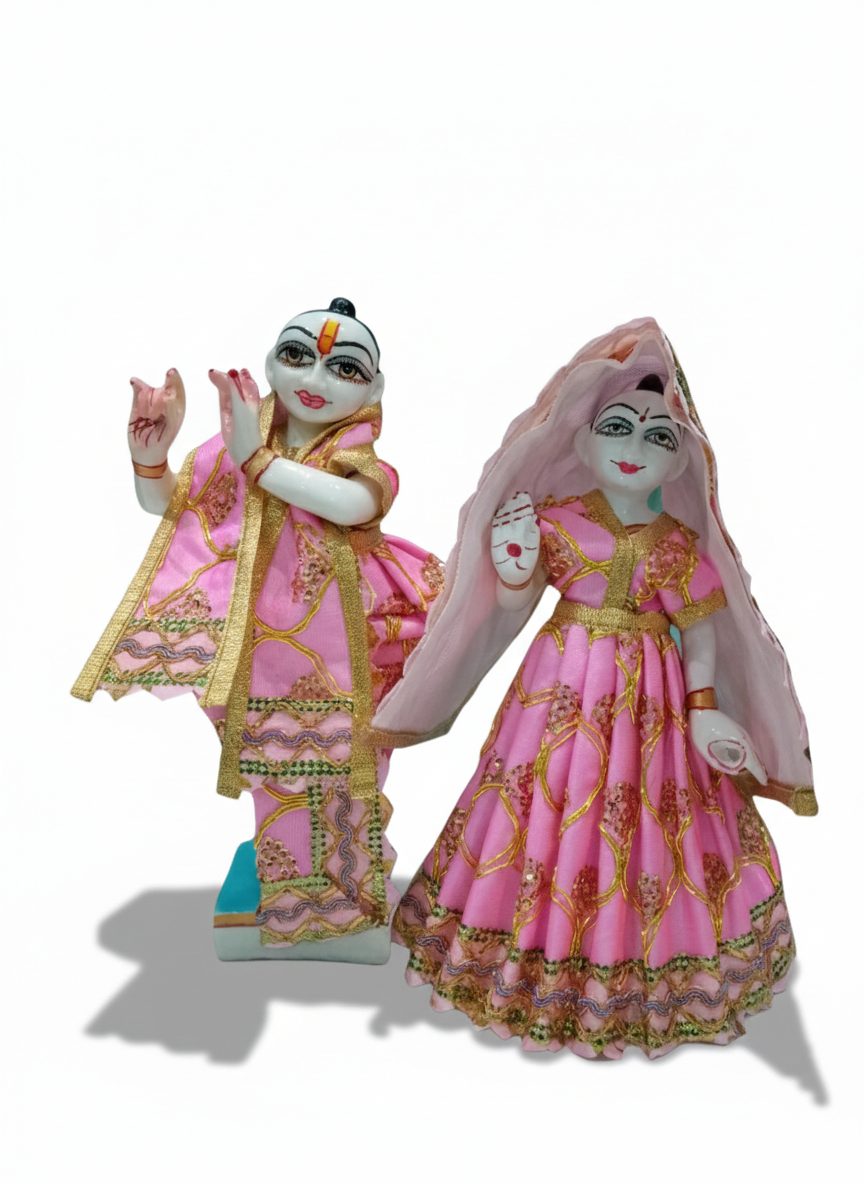 7 8 inch radha krishna summer fancy dress pink
