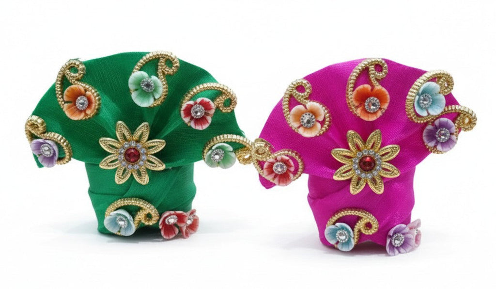 4 Number Gopal ji Pagdi Pink and Green