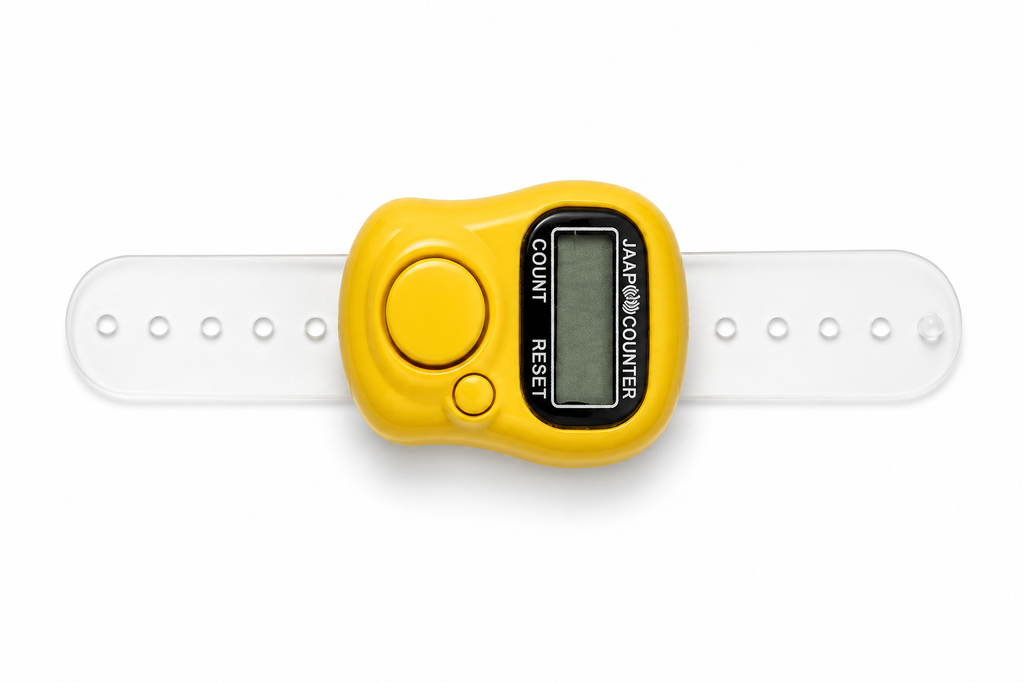 Digital Naam Japa Counter Finger Ring | Electronic Tally Counter for Chanting Mantra, Jaap & Meditation | Portable Finger Counter for Hare Krishna, Radhe Radhe, Mala Counting