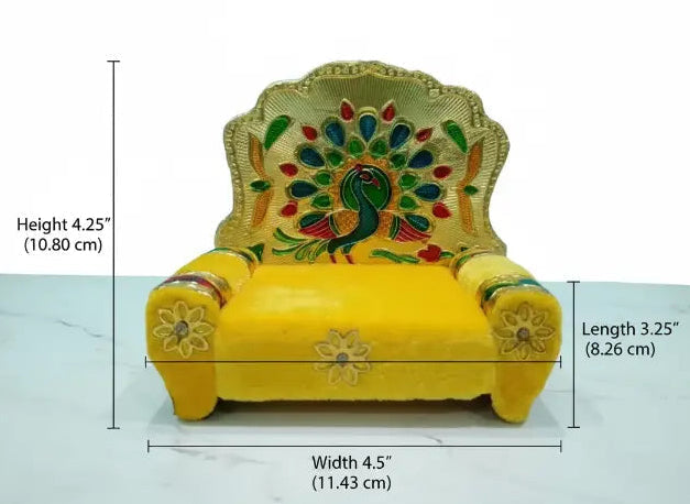 singhasan for gopal ji size 0 1 2 yellow