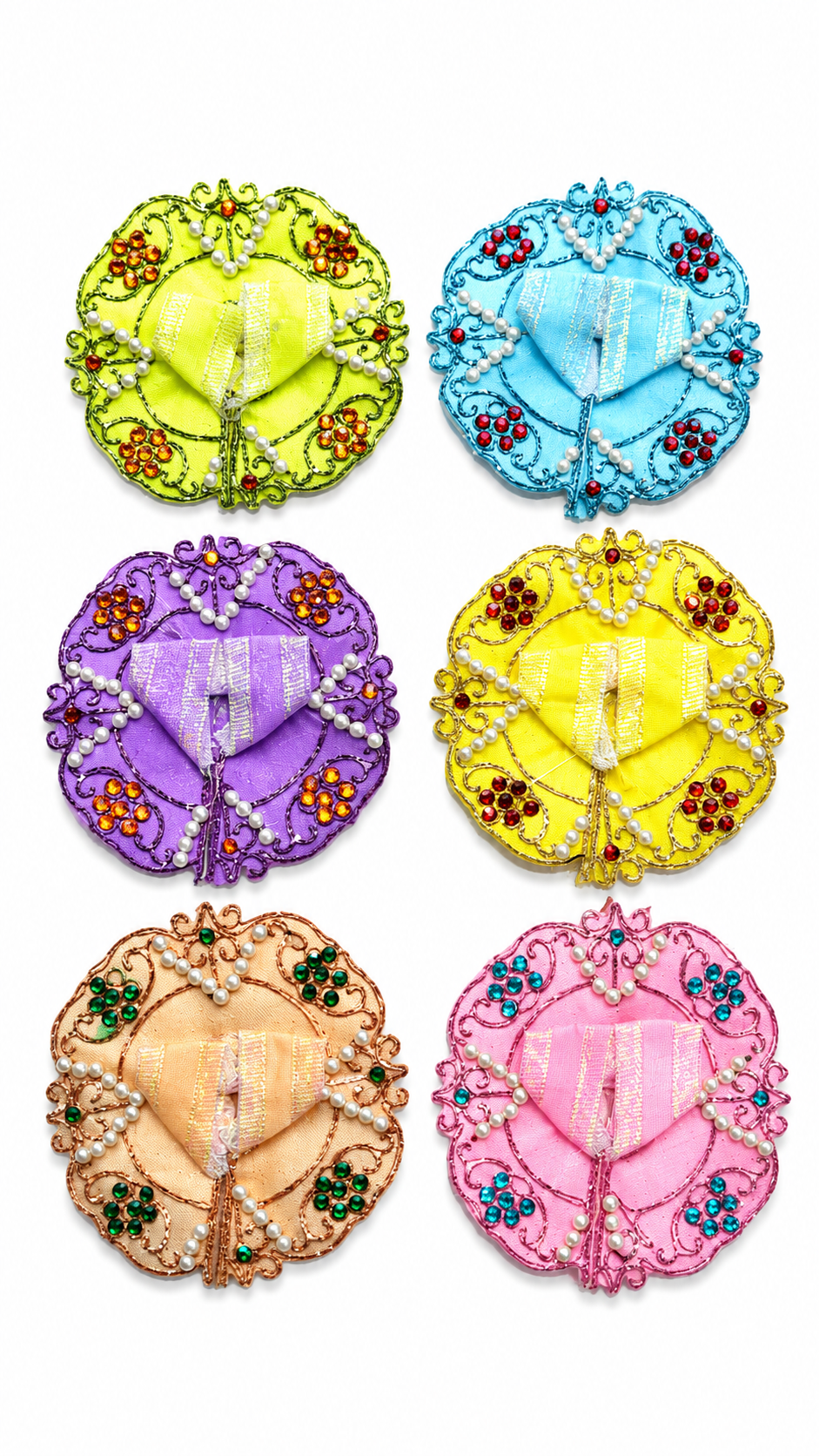 Vrindavan E Store Pack of 6 Size 0 Number Summer Fancy Dress for Laddu Gopal