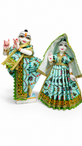 Premium Handmade Radha Krishna Poshak for 9 Inch Murti – Embroidered Festival Dress Set
