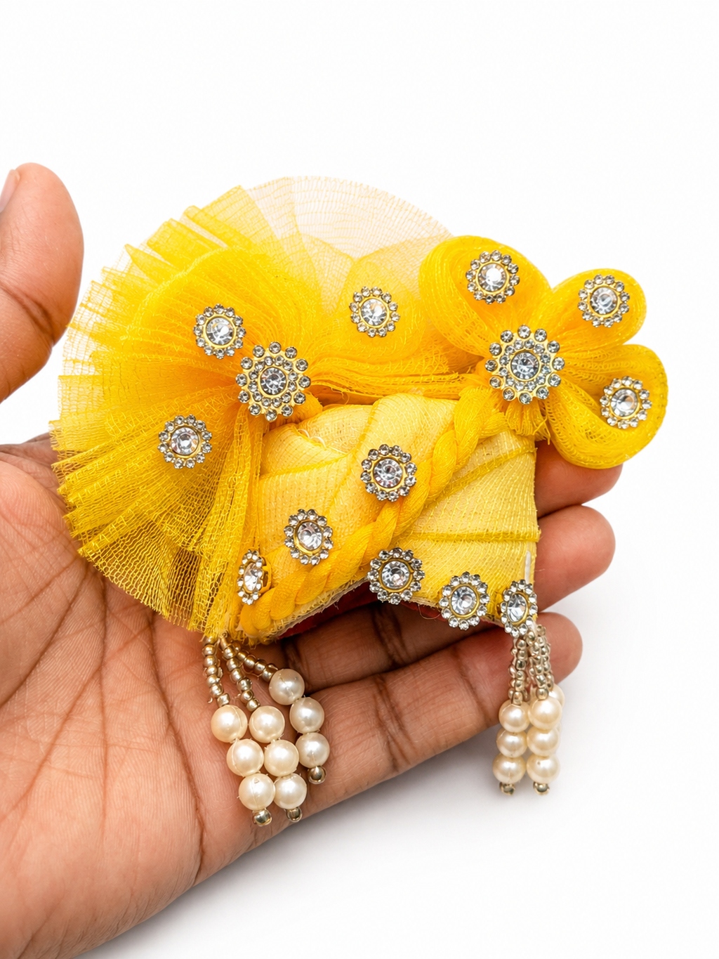 Laddu Gopal Janmashtami Pagdi Yellow Size 6 Number
