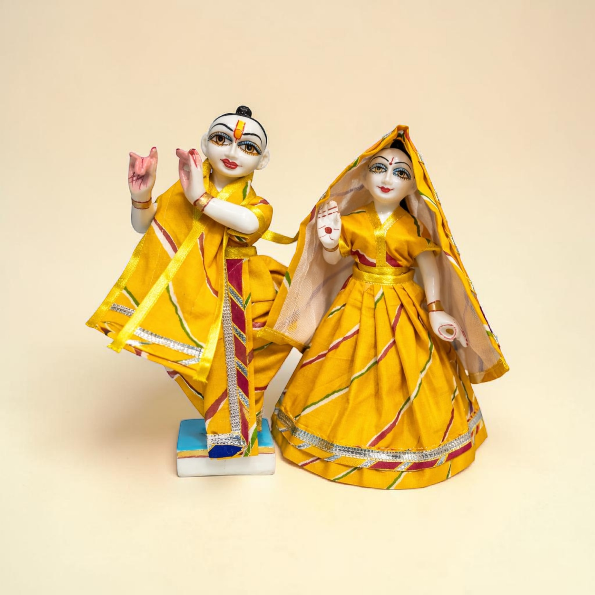 cotton dress for 9 inch radha krishna murti