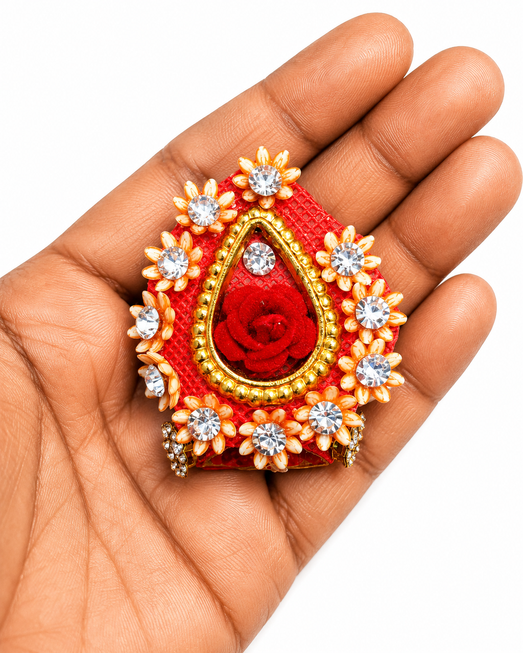 Pack of 2 Premium Fancy Pagdi for Size 0 Laddu Gopal Ji | Designer Mukut/Pagdi Set with Pearl & Stone Work | Handmade Kanha Ji Shringar Accessories