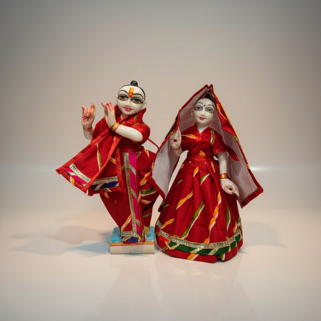 cotton dress for 9 inch radha krishna murti