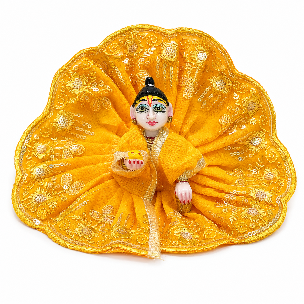 Laddu Gopal Dress Size 4 Number Color Yelllow