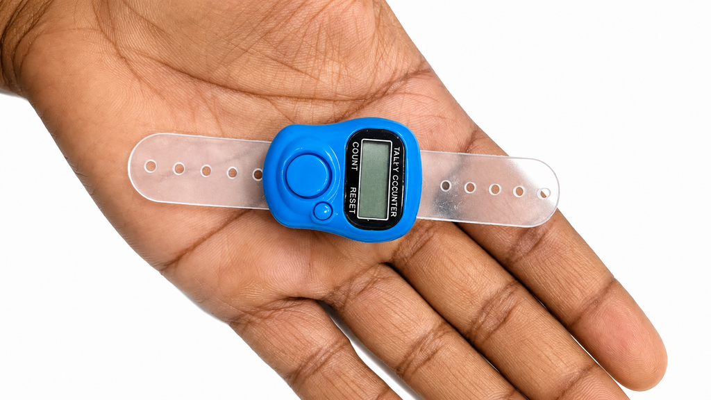 Digital Naam Japa Counter Finger Ring | Electronic Tally Counter for Chanting Mantra, Jaap & Meditation | Portable Finger Counter for Hare Krishna, Radhe Radhe, Mala Counting