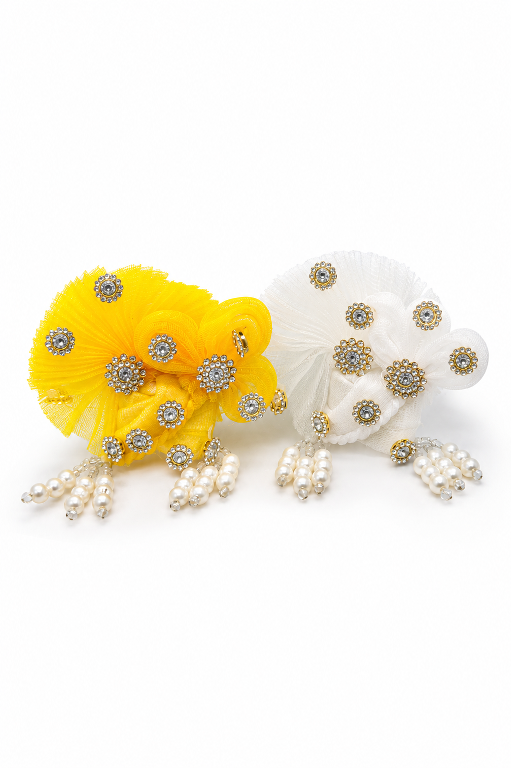 Laddu Gopal Pagdi Size 2 Number Color Yellow & White