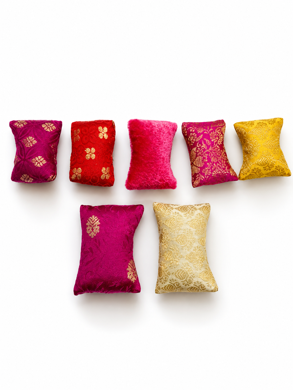 Pack of 7 Takiya Pillows for Small Laddu Gopal, Kanha Ji