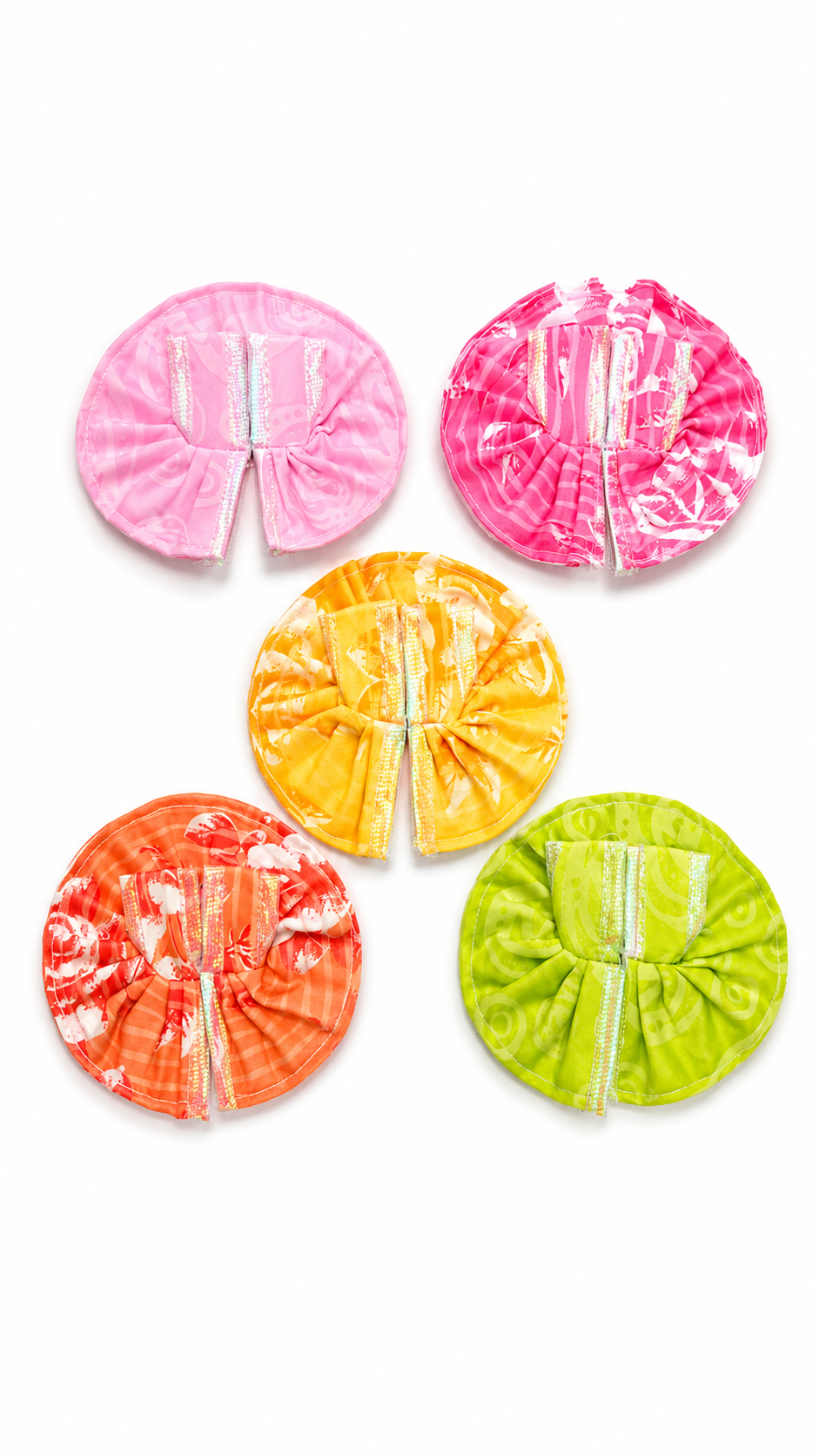 vrindavan e store pack of 5 size 0 number summer soft cotton dress for laddu gopal